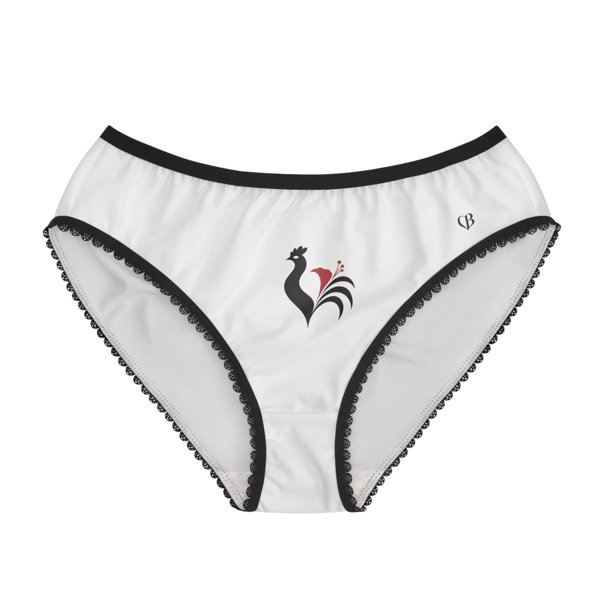LA GALLITA Briefs with French Rooster Heart Design