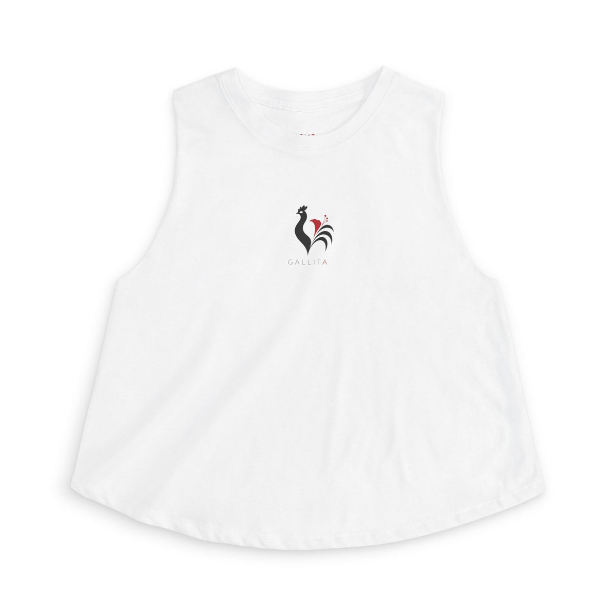 Women's Crop Top with Minimal Rooster Graphic