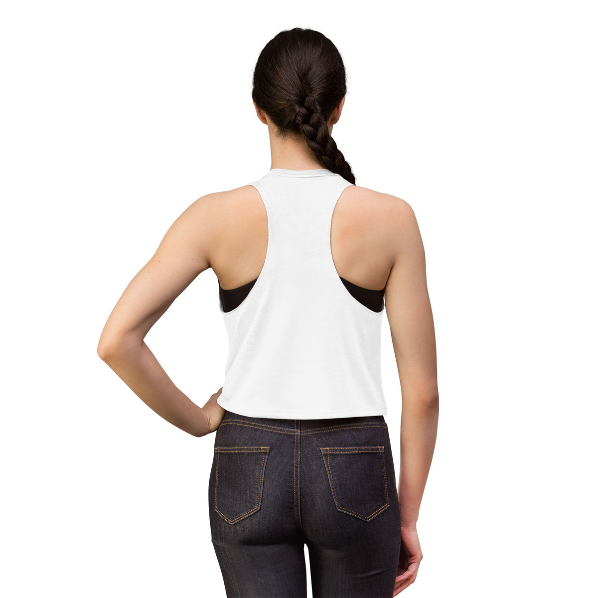 Women's Crop Top with Minimal Rooster Graphic