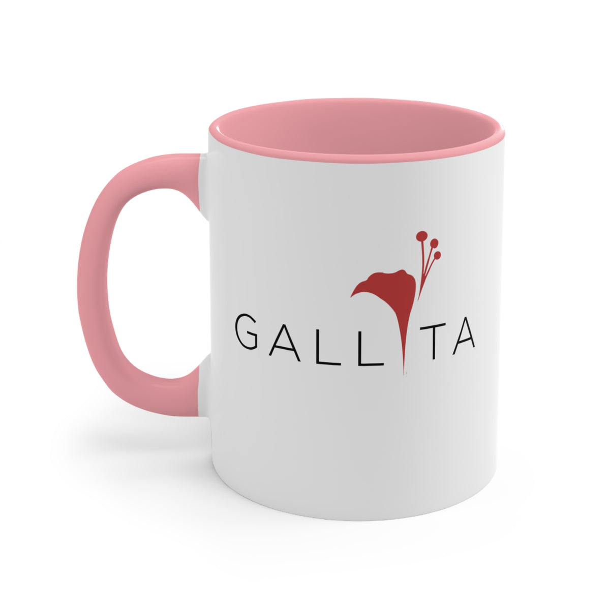 Gallita Accent Mug with GALLITA Floral Logo