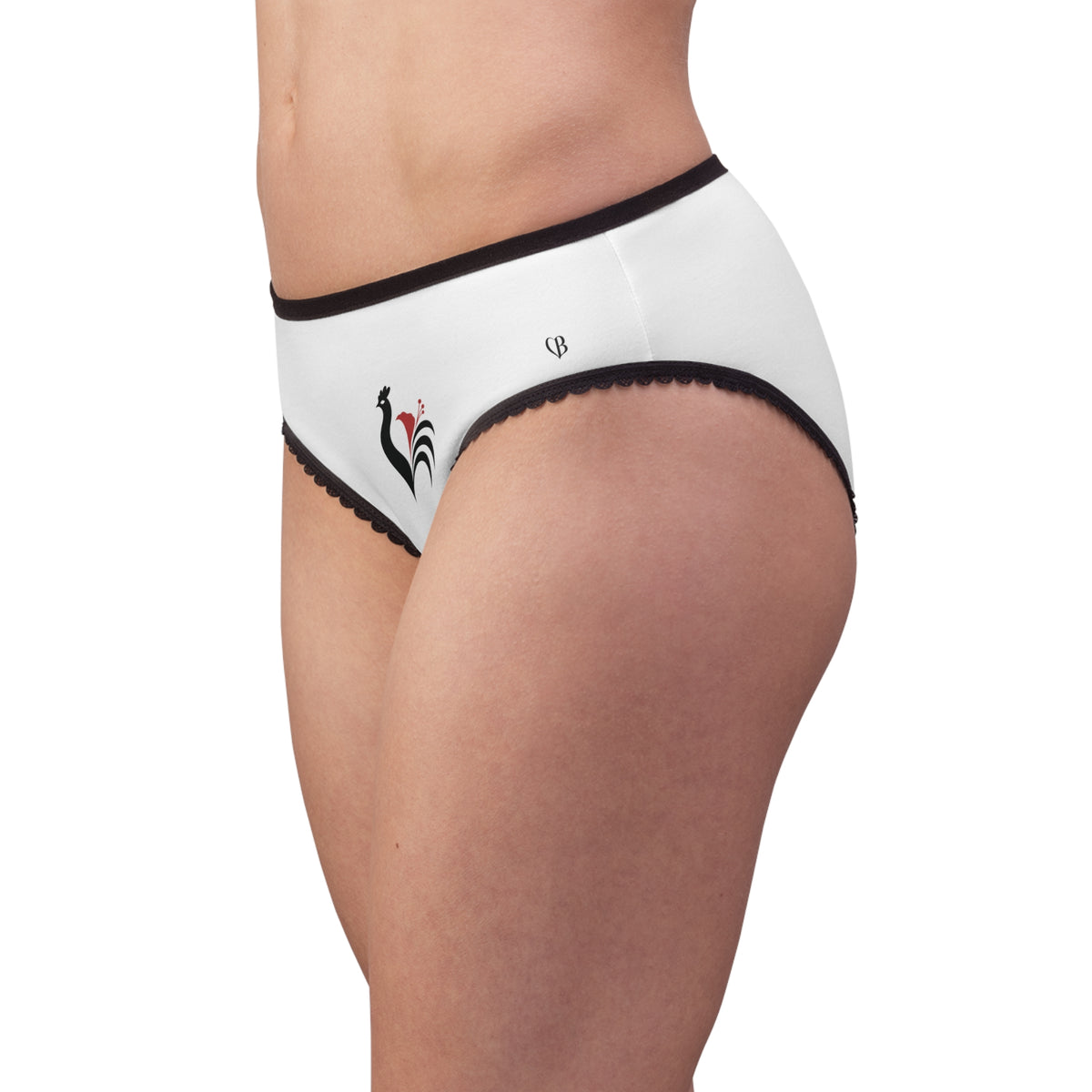 LA GALLITA  Briefs with French Rooster Heart Design